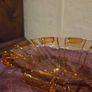 Large Art Deco Amber Glass Bowl Image 4