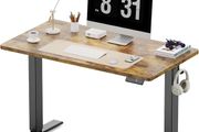 100 x 60 cm Standing Desk, Electric Height Adjustable Desk with 2 Hooks