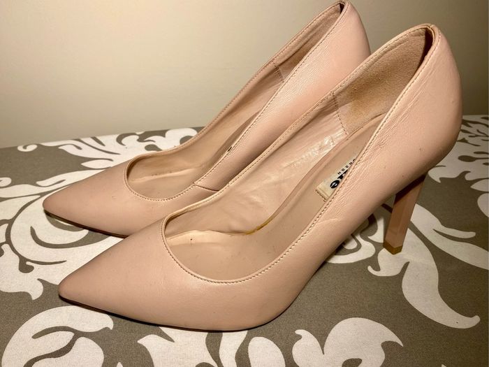 High heels in rose / nude, size 5 / 38