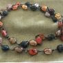 Natural Multi Coloured Wired Stone Necklace 40" Image 2