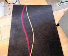 Black, Red and Cream Rug