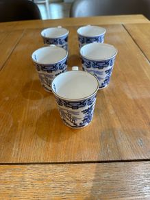 Antique Japanese style fine bone china teacups