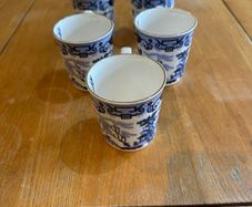 Antique Japanese style fine bone china teacups