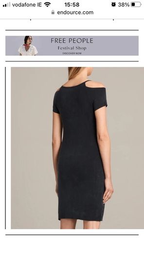 Allsaints black Dress. Size M 10-12 .
