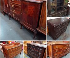 Vintage furniture in container