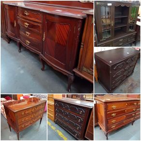 Vintage furniture in container