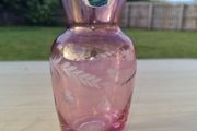 Vintage CLOVER LEAF GLASS vase from Slovakia