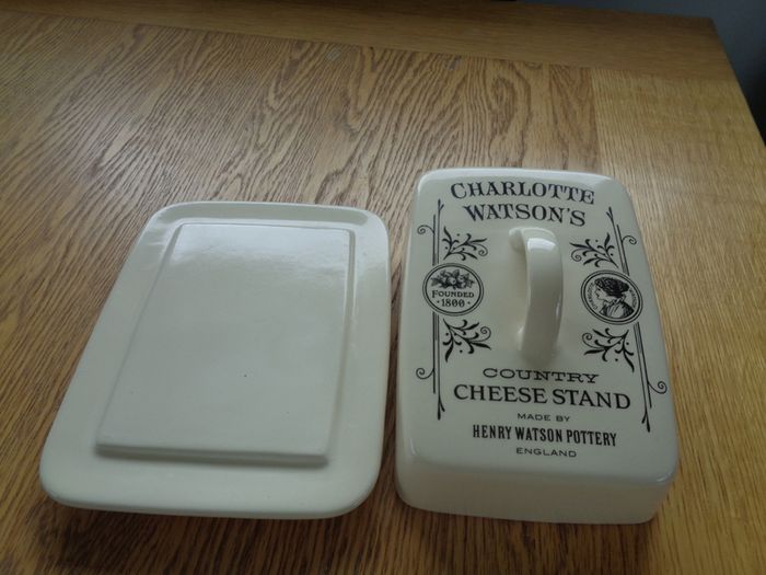 Vintage Ceramic Cheese Dish and Cover for Sale