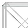 Coffee Table Silver 120x60x45 cm Stainless Steel and Glass Image 4