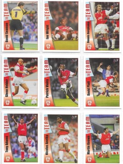 Arsenal full set 1997-98 Futera Football Cards