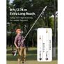 Gas Pole Saw, 25CC 2 Stroke Gas Powered Pole Saws with 20.3 cm Cutting Bar, Cordless Tree Trimmer with 650ml Fuel Tank, 2 to 2.74 m Extendable Image 6