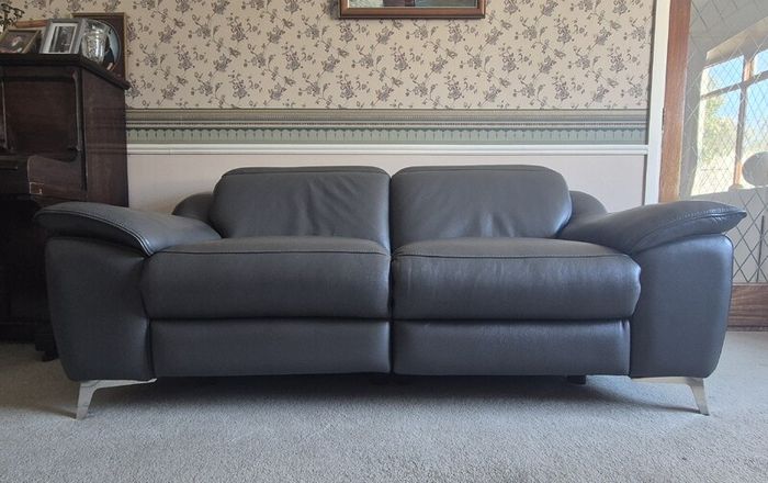 EZ Living Leather Electric Recliner Sofa