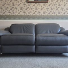EZ Living Leather Electric Recliner Sofa