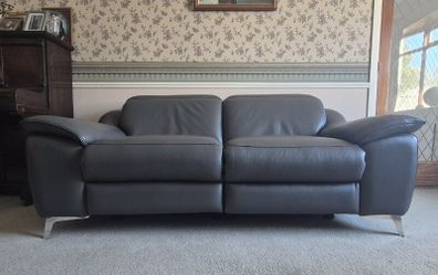 EZ Living Leather Electric Recliner Sofa