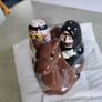 Novelty Cute Middle Eastern Arab Characters Salt & Pepper Cruet Set. On Gamal holder 1x Male Figure + 1x Female Figure. Would Look Great On The Table Image 2