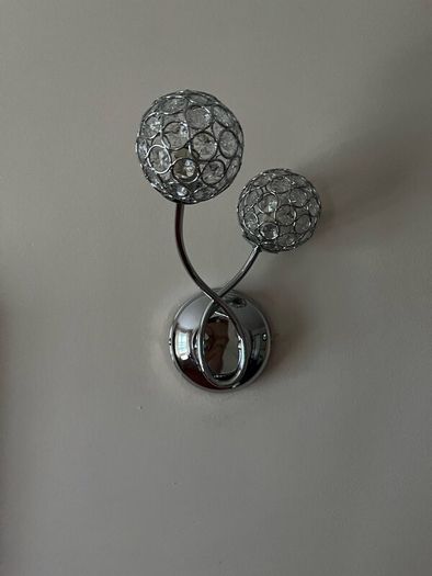 2 Brand New Chrome Wall Lights