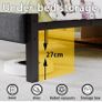 Single Bed Frame Upholstered Platform with Headboard, 90x190cm Image 5