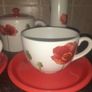 6 piece poppy design coffee set Image 3