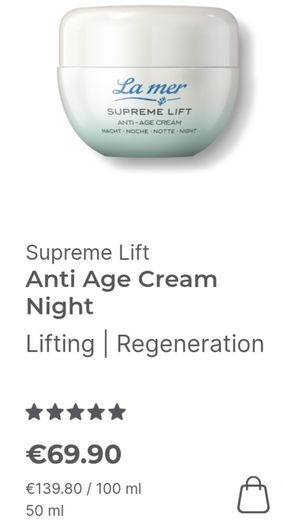 Brand New La Mer Supreme Natural Lift - Anti Age Cream Night - Size - 50ml - RRP - 69.90 - Open To Offers!!