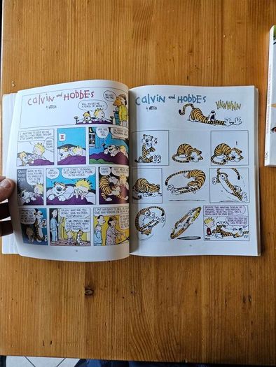 The Calvin And Hobbs X 2 Books. I X Lazy Sunday Book. 2 X There's Treasure Everywhere.  Both By Bill Watterson. Large Volume Paperback In Good Condition.  See Photos For Same