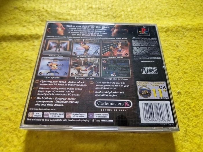 Prince Naseem Boxing  PlayStation 1 ps1 PlayStation 2 ps2 games Original