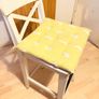White wooden cross-back bar stool Image 3
