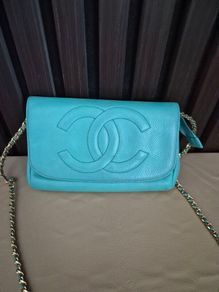 Chanel mirrored make up body bag