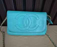 Chanel mirrored make up body bag