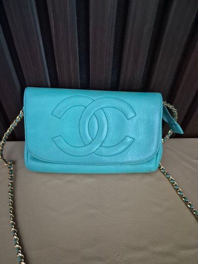Chanel mirrored make up body bag