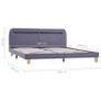 Bed Frame with LED Light Grey Fabric 180x200 cm 6FT Super King Image 8