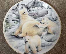 Decorative Polar Bear Plate by Harrogate Cruse