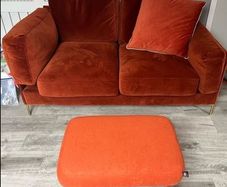 burnt orange couch