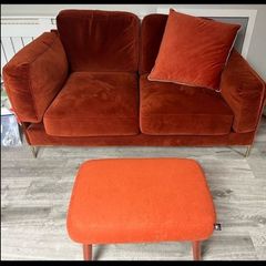 burnt orange couch