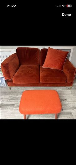 burnt orange couch
