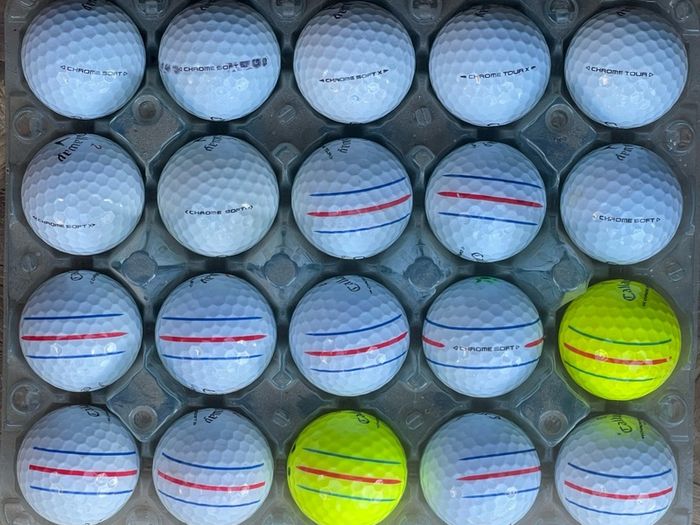 20 used Callaway Chrome Soft/Tour grade B golf balls
