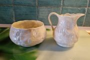 Belleek 2nd Green c1955 sugar/milk