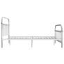 Bed Frame White Metal 160x200 cm Image 4