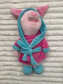 Disney Winnie The Pooh Piglet In Dressing Gown Plush Used Please look at the pictures