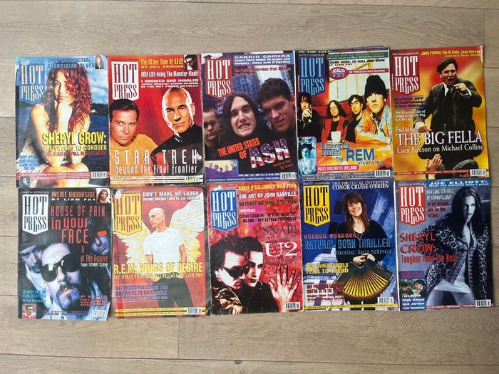 HUGE collection of Hot Press '90s magazines - collectors items, perfect condition!