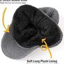 Beanie with Brim and Ear Flaps, Windproof Fleece Lined Knit Winter Hat, Warm Outdoor Mens Wooly Hats, Gifts for Dad Image 2
