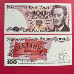 Poland  100 Zlotych 1988 Pick 143f  ( Uncirculated )