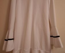 Beautiful White Dress with Mandarin Bell Sleeves negotiable