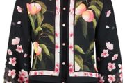 BNWT Ted Baker Flisity Peach Blossom Floral Knit Cardigan Bomber Jacket