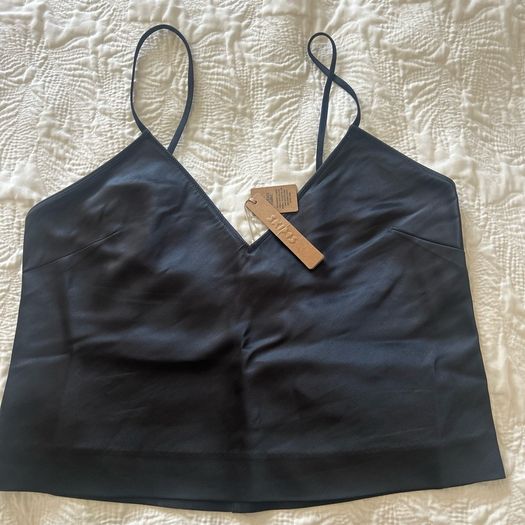 Skims heavyweight satin cami Onyx Medium BNWT