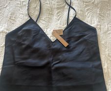Skims heavyweight satin cami Onyx Medium BNWT