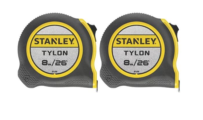 STA998985 Tylon Pocket Tapes 5m/16ft + 8m/26ft (Twin Pack)
