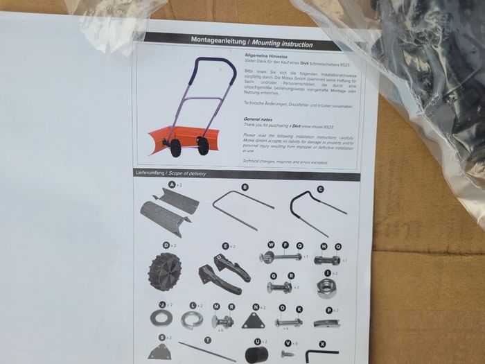 Dual Angle Snow Pusher Manual Push Plow (watch video)