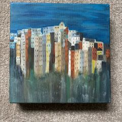 Small Original Painting of a Cityscape