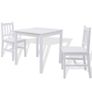 Three Piece Dining Set Pinewood White Image 8
