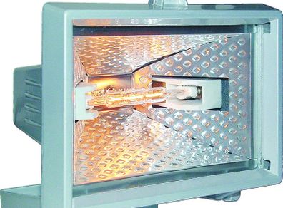 Elro HL120A 120 Watt Metal Halogen Floodlight, Silver